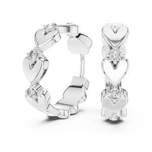 Elegantes Pendientes Redondos con Diamantes Cultivados en Laboratorio |   Oro Amarillo de 14K |   Ropa de Fiesta para Mujer, Regalo de Aniversario Nupcial Certificado de Lujo - Product Image 4