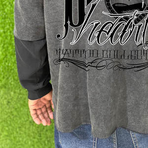 เสื้อยืดแขนยาวสองชั้นแบบหนาพิเศษสำหรับผู้ชาย OEM - เป็นมิตรกับสิ่งแวดล้อม ระบายอากาศได้ดี สไตล์ไฮสตรีท - Product Image 4