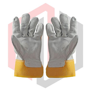 Cowhide Leather Rigger <b>Gloves</b> Split Grain Texture Tear-Resistant Breathable <b>Silicone</b>-free Powder-free Sterile Customizable - Product Image 1