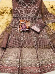 Dernier nouveau designer indien fête porter Look Top Sharara et costume Dupatta en broderie travail personnaliser vêtements ethniques en gros - Product Image 6