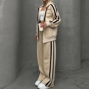 Hot selling Custom Heavyweight Thick Cotton Tracksuit Set Streetwear <b>Zip</b> <b>up</b> <b>Hoodies</b> and Joggers for Men Women's Sweatshirts - Product Image 5