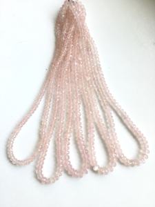 110กะรัตลูกปัดโรสควอตซ์เจียระไน1เส้นธรรมชาติสำหรับทำเครื่องประดับอัญมณี - Product Image 6