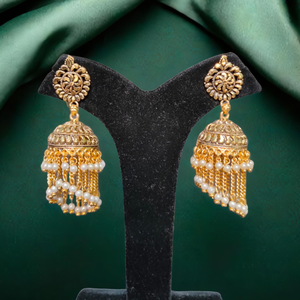 Las mejores ofertas Juego de pendientes con 22CT chapado en oro Estilo Jhumka Nuevo diseño Pendientes Joyería para ropa de mujer - Product Image 1