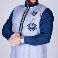 Jubbah Thobe Homme Musulman Personnalisé 2026 – Manches Longues, Longueur Cheville, Décontracté, Respirant, Polyester, Toutes Saisons, Prix de Gros OEM