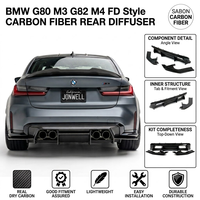Nouveautés : Diffuseur arrière en fibre de carbone style FD, séparateur de pare-chocs, kits carrosserie pour BMW G80 G81 M3 G82 G83 M4