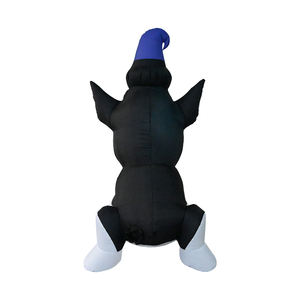 สุนัขเป่าลมฮาโลวีนขนาด 5 ฟุต พร้อมไฟ LED รูปฟักทอง สำหรับตกแต่งสวน งานปาร์ตี้กลางแจ้ง - Product Image 4