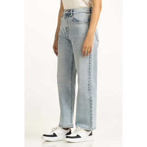 กางเกงยีนส์เดนิมทรงตรงแฟชั่นเรียบง่าย WM-JNS-WS25-004 - Product Image 1