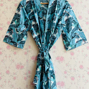 ชุดคลุมอาบน้ำพิมพ์ลายกิโมโนผ้าฝ้ายยาวสำหรับเพื่อนเจ้าสาวชุดของขวัญสำหรับเพื่อนเจ้าสาวชุดคลุมผ้าฝ้ายชายหาด - Product Image 1