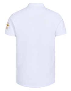 เสื้อโปโล190g สำหรับผู้ชายผู้หญิง, เสื้อโปโล25% ผ้าฝ้าย75% โพลีเอสเตอร์ระบายอากาศสบายปักสีพื้น - Product Image 6