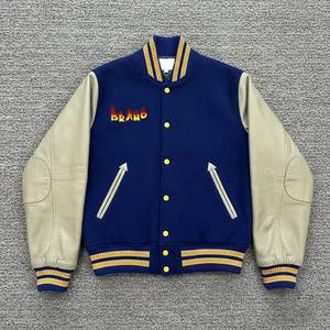 OEM Custom Logo Streetwear <b>Leather</b> Women Varsity <b>Jackets</b> Customized High Quality Drop Shoulder Women Varsity <b>Jackets</b> - Product Image 3