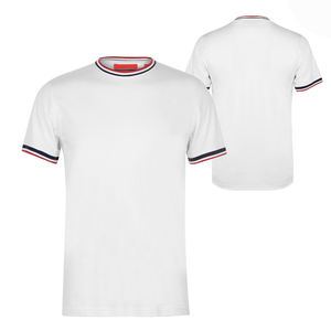 Camisetas ligeras de algodón 100% de corte ajustado, recién llegadas, con bordado, manga corta, diseño de logotipo personalizado para hombre. - Product Image 1