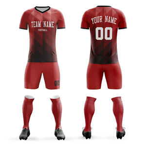 Ensembles de maillots de football personnalisés pour hommes, adultes et enfants, à séchage rapide, pour la compétition et l'entraînement, t-shirt et short 100% polyester - Product Image 3