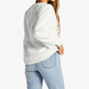 Sweat-shirt à capuche en coton 100% pour femme, en gros, OEM, manches longues, surdimensionné, streetwear, imprimé, léger, hiver, automne - Product Image 4