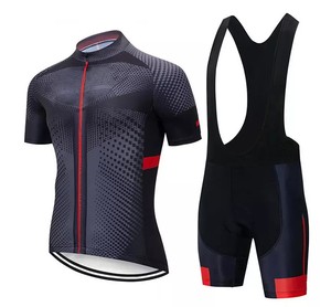 Maillot de cyclisme deux pièces personnalisé de la meilleure qualité, vêtements de cyclisme sublimés à séchage rapide, nom de l'équipe OEM, maillot court, cuissard à bretelles pour hommes - Product Image 4