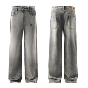 OEM ODM กางเกงยีนส์ขาตรงขาตรงระบายอากาศได้ดีซักได้ไซส์ใหญ่พิเศษดีไซน์ใหม่ - Product Image 1