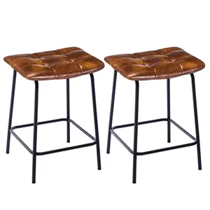 Pieds en métal noir enduit de poudre Tabourets de comptoir tabourets de bar avec siège en bois pour la maison et le magasin de cuisine pour tabourets de bar en quantité minimale de commande bas - Product Image 3