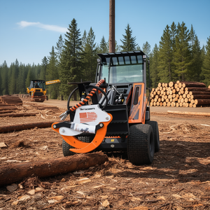 Nouvel accessoire de grappin à bois TNATTACHMENTS MG pour chargeuse sur pneus - Modèle 2023 conçu pour la manutention du bois en entrepôt forestier et la manutention commerciale du bois - Product Image 3