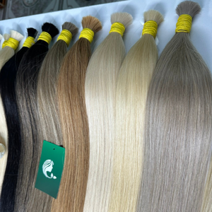 Vente en gros 100% naturel brut vierge couleurs cheveux humains haute qualité en vrac extensions de cheveux humains - Product Image 1
