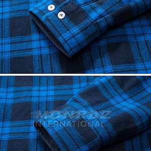 Chemise décontractée à manches longues en flanelle de coton 100% épais pour hommes, respirante, pour le travail en plein air-Services OEM/ODM disponibles - Product Image 6