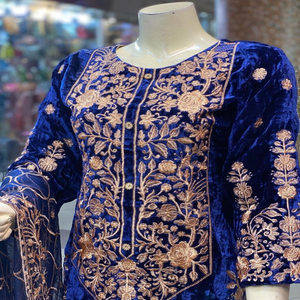 2023ชุดเดรสผ้าไหมยาวสไตล์ซาลวาร์สำหรับผู้ใหญ่ชุดเดรสแฟนซี - Product Image 4