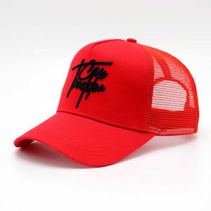 Vente en gros classique Concevez votre propre casquette de camionneur en maille avec broderie 3D logo 5 panneaux mode OEM unisexe de haute qualité - Product Image 2