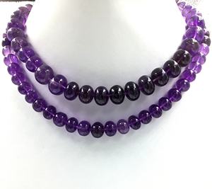Collar de Cuentas de Amatista Natural, Cuentas Lisas para Joyería Fina, Piedras Preciosas Naturales - Product Image 2