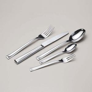 Nuevo regalo de boda de lujo Juego de Cubiertos de níquel plateado moderno de acero inoxidable con mango azul redondo largo Juego de cubiertos moderno - Product Image 3