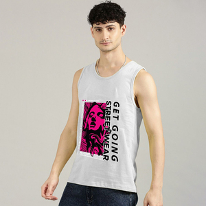 Nardon Apparel Fábrica de alta calidad Venta al por mayor Gimnasio Tank Top Hombres En blanco Negro Blanco Gris Singlets Hombres Tank Top - Product Image 3