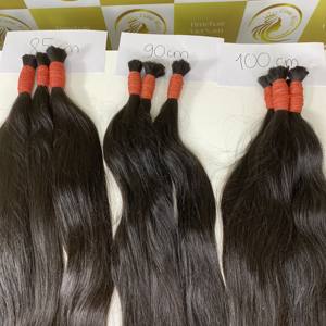 ผมแท้แบบเรมี่ผมแท้แบบสองชั้นผมลอนแบบหลวมทรงหยิกหยักศกสีเบอร์กันดีจากเวียดนาม - Product Image 3