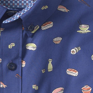 Chemises d'été décontractées imprimées pour hommes avec manches courtes Broderie personnalisée Logo Tag Label And Branding For Streetwear - Product Image 5