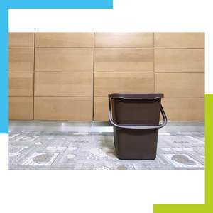 Ecoplast Plastic Waste Bin with <b>Flexible</b> Deformable Lid Resistant to All Temperatures Rectangular Shape Indoor/Outdoor Use - Product Image 6