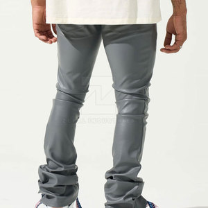 Pantalon en cuir décontracté pour homme, fabrication en usine, respirant, meilleur design 2025, logo personnalisé, lavage foncé, qualité moyenne à haute, léger - Product Image 3