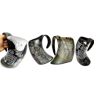 แก้วมักทรงเขาควายธรรมชาติสำหรับใช้ในงานเลี้ยงโรงแรมและร้านอาหารบ้านโดยหัตถกรรมฮันนานดีไซน์ไม่เหมือนใคร - Product Image 4