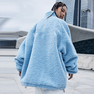 Chaqueta de Forro Polar Sherpa para Hombre, de Invierno, Holgada, con Cuello Alto y Cierre de Cremallera, Ecológica, Resistente al Viento, Transpirable, Talla Grande, para Actividades al Aire Libre - Product Image 2