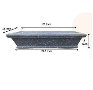 Maceta RIKTO Pequeña Negra Gris Mate de FRP, Diseño Clásico y Elegante de Primera Calidad con Flores Artificiales para el Hogar - Product Image 2