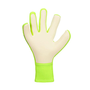 Gants de gardien de but en cuir vert néon à six doigts, dos en mesh, paume en latex, sangle de poignet réglable pour les entraînements et les matchs de football - Product Image 3