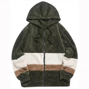 เสื้อกีฬาแขนยาวปักลายมีฮู้ดสำหรับผู้ชายผ้าฝ้ายขนแกะ100% นุ่มสบายขนาดใหญ่ - Product Image 1