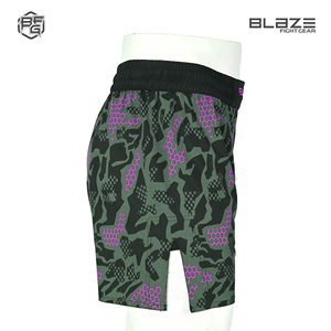 2 en 1 Short MMA pour homme 95% polyester 5% spandex double couche avec poche pour téléphone et motif décoratif - Product Image 4