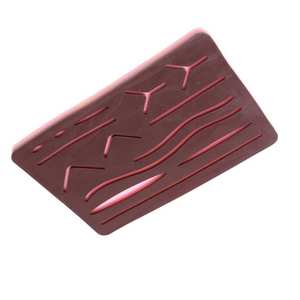 Medical skin suture <b>practice</b> silicone brown <b>pad</b> wound simulated training kit surgical skills - Product Image 6
