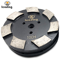 Klindex/ Hyper alat berlian MS kompatibel 4 inci 100mm dengan 10 atau 7 segmen untuk Gerinda lantai marmer