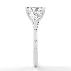 แหวนเพชรสามกะรัตประดับเพชรที่โตแล้วขนาด3กะรัต14K แหวนเพชรสีขาวทอง VS1ใสรับรอง - Product Image 4