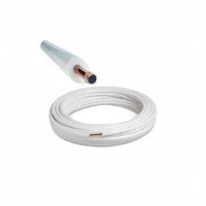 Rouleau de 50 m de tuyau de climatisation en cuivre isolé et recouvert de 3/8 pouces, tuyaux en cuivre de qualité supérieure pour systèmes CVC - Product Image 2