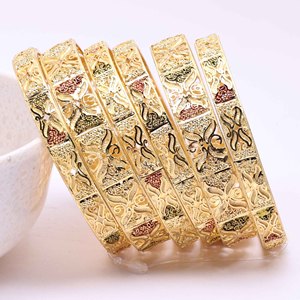 ขายส่งกำไลชุบทอง14K 18K 24K เครื่องประดับกำไลแฟชั่นกำไลข้อมือแบบดั้งเดิมเครื่องประดับที่เต็มไปด้วยทองคำ Oro joyeria - Product Image 1