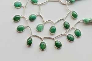 8 Piezas de Cuentas Ovaladas de Esmeralda con Base de Plata 925, Grado AA+ |   De 11x9x5 a 10x8x4 MM - Product Image 5