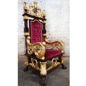 Silla Trono de Lujo Diseño Rey Real en Dorado - Product Image 1