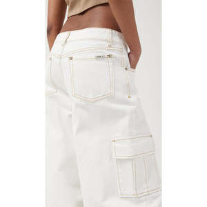 <b>Y2K</b> Womens Wide Leg Denim Jeans White Washed Boyfriend Relaxed Fit Pantalones Purple Brand Streetwear - Product Image 4