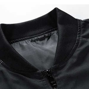 Custom High Quality 100% Polyester <b>Men's</b> Bomber Jacket <b>Long</b> Winter Stand <b>Coat</b> Casual Hooded Leather Canvas Fabric New OEM ODM - Product Image 5