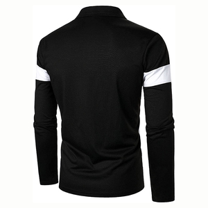 Breathable <b>White</b> Stripe Collar Rugby Polo <b>Shirts</b> <b>Long</b> <b>Sleeve</b> Jersey <b>Men's</b> Black and Grey Color Best Quality Rugby polo <b>shirts</b> - Product Image 3