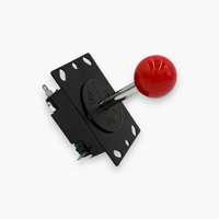Joystick Ergonomis Baolian Arcade Berkabel dengan Basis Logam & Plastik, Sepasang Warna Hitam dengan Bola Merah atau Hitam 0.55 lb untuk Permainan PC