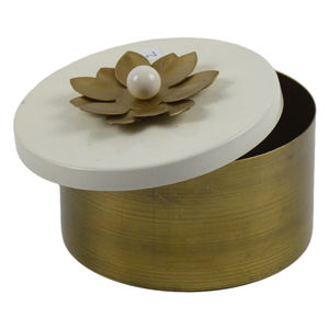Ironic Lotus Jar for Cookies and Coffee <b>Container</b> <b>Metal</b> Iron Design Dry <b>Food</b> Pots Hotel Restaurant and Home Design - Product Image 5